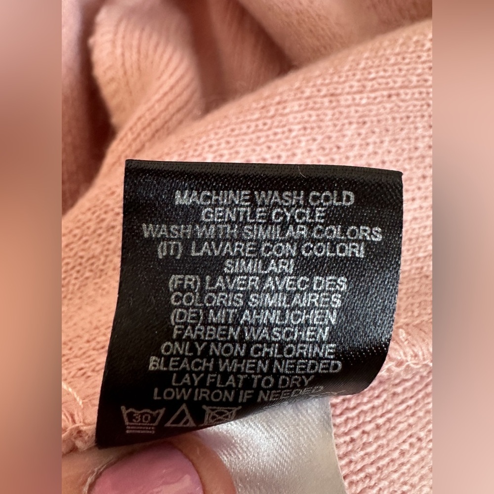 Nina Leonard - Blush Pink - Long Open Front Cardigan - Size: Large - Picture 8 of 8